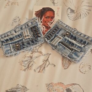 Denim Blue Women's Jeans Earrings